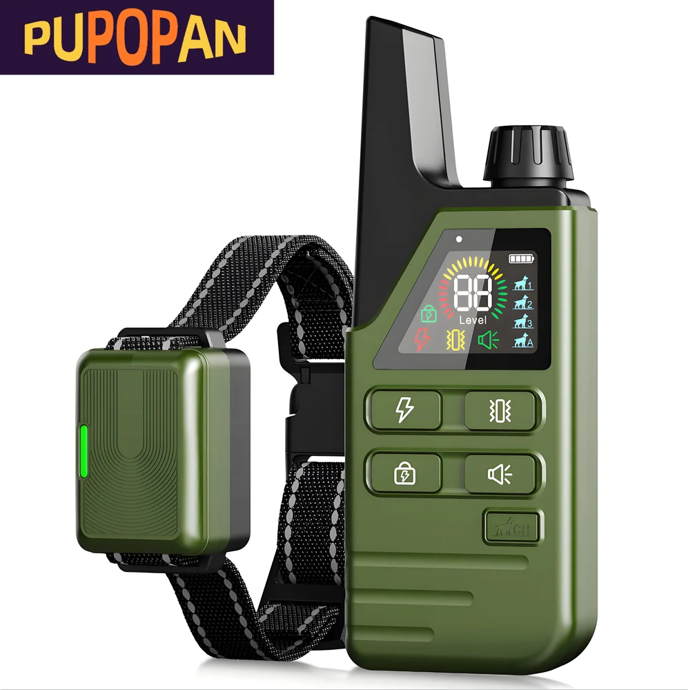 PUPOPA Digital Dog Training Collar Waterproof Rechargeable Remote Control Pet LCD Display for All Size Shock Vibration Sound
PUPOPA Digital Dog Training Collar Waterproof Rechargeable Remote Control Pet LCD Display for All Size Shock Vibration Sound