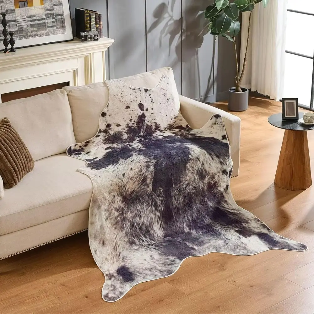 Large Black and White Cowhide Faux Fur Rug, 6.3x9FT, Ideal for Living Room & Bedroom, Non-Slip, Western Style Decor
Large Black and White Cowhide Faux Fur Rug, 6.3x9FT, Ideal for Living Room & Bedroom, Non-Slip, Western Style Decor