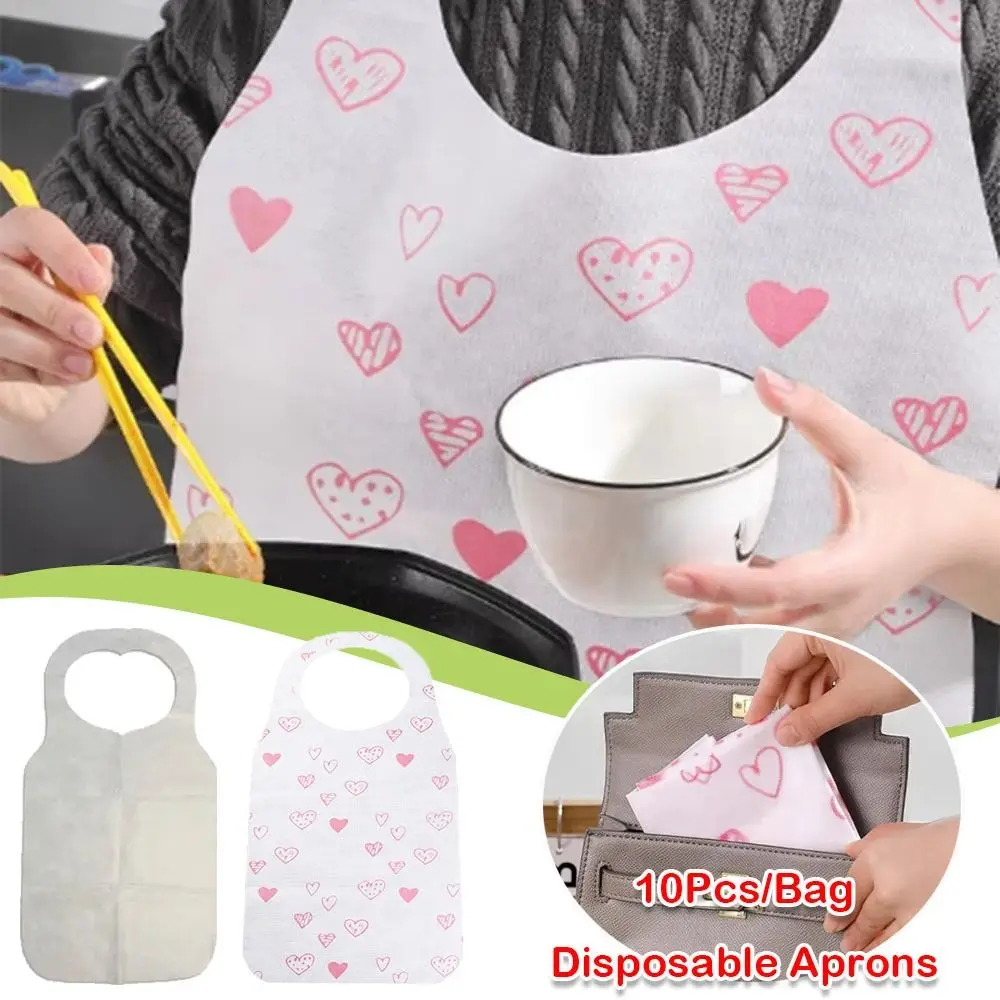10Pcs/Bag Heart Printed Disposable Aprons Oil-proof Anti-fouling Cooking Apron Non Woven Hotel Restaurant Barbecue Apron
10Pcs/Bag Heart Printed Disposable Aprons Oil-proof Anti-fouling Cooking Apron Non Woven Hotel Restaurant Barbecue Apron