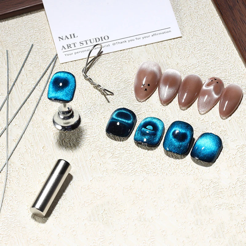 Nail Magnetic Stick Cat Eye Nail Magnet Set With Flexible Iron Wire For Creating Heart & Ingot Shapes On Nail Art Tools Kit
Nail Magnetic Stick Cat Eye Nail Magnet Set With Flexible Iron Wire For Creating Heart & Ingot Shapes On Nail Art Tools Kit