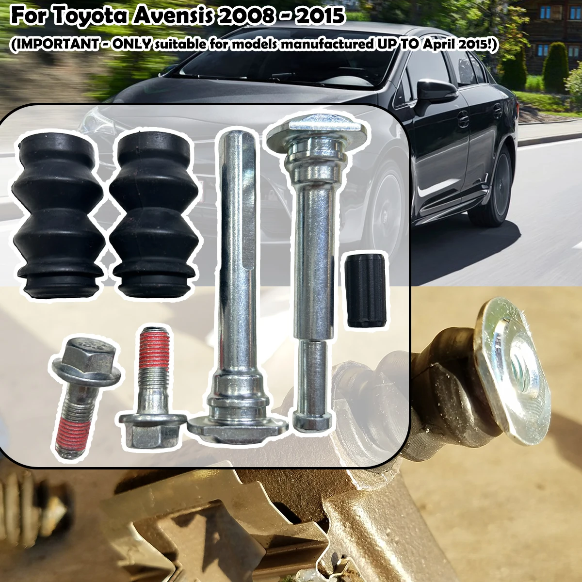 Front Brake Caliper Slider Guide Pins Bolt Kit For Toyota Avensis 2008 2009- 2015 Left Right Disc Housing Bellows Sleeve Bushing
Front Brake Caliper Slider Guide Pins Bolt Kit For Toyota Avensis 2008 2009- 2015 Left Right Disc Housing Bellows Sleeve Bushing