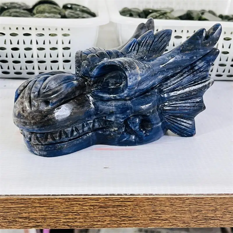 Natural Blue Sodalite Dragon Skull Carving Healing Fengshui Stone Family Decoration Collection Gifts 1PCS
Natural Blue Sodalite Dragon Skull Carving Healing Fengshui Stone Family Decoration Collection Gifts 1PCS