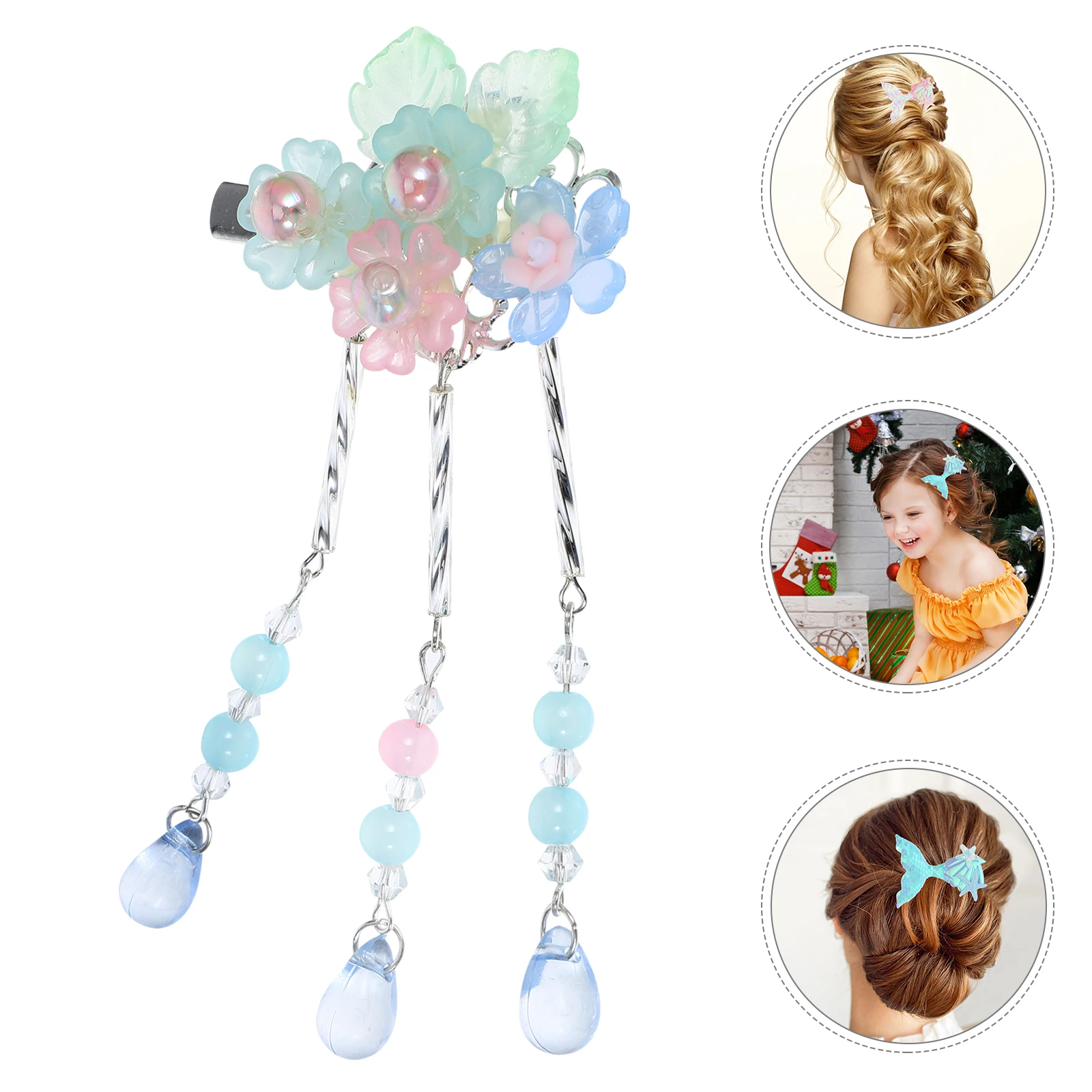 Flower Tassel Hair Clips 1 Pair Blue Chinese Hanfu Accessories Resin Alloy Girls Wedding Bride Barrettes Thin Hair
Flower Tassel Hair Clips 1 Pair Blue Chinese Hanfu Accessories Resin Alloy Girls Wedding Bride Barrettes Thin Hair