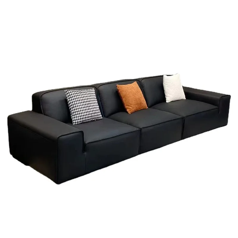 All-leather first-layer cowhide big black cow sofa modern simple living room combination small apartment tofu block black sofa
All-leather first-layer cowhide big black cow sofa modern simple living room combination small apartment tofu block black sofa