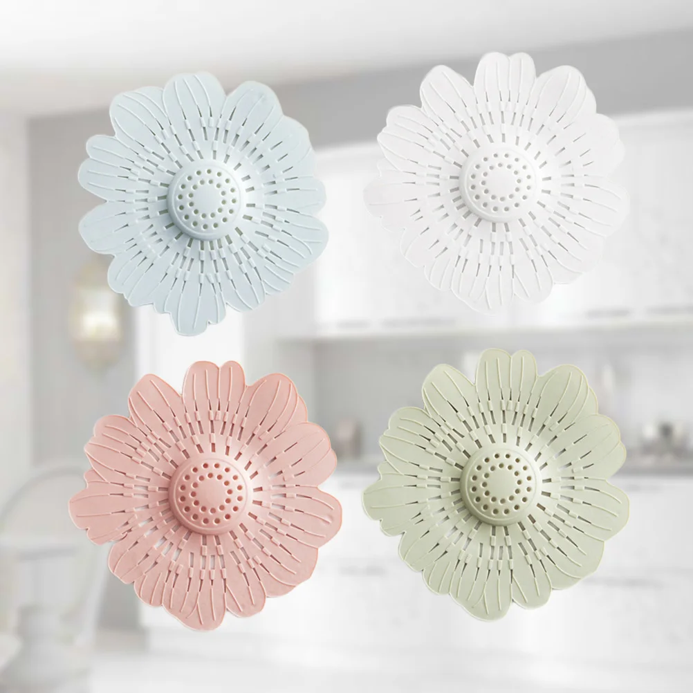 4pcs Flower Shaped Pvc Sink Strainer Cover Water Stopper Drain Plug For Kitchen Bath Tub Durable Easy Install Floor Strainer
4pcs Flower Shaped Pvc Sink Strainer Cover Water Stopper Drain Plug For Kitchen Bath Tub Durable Easy Install Floor Strainer