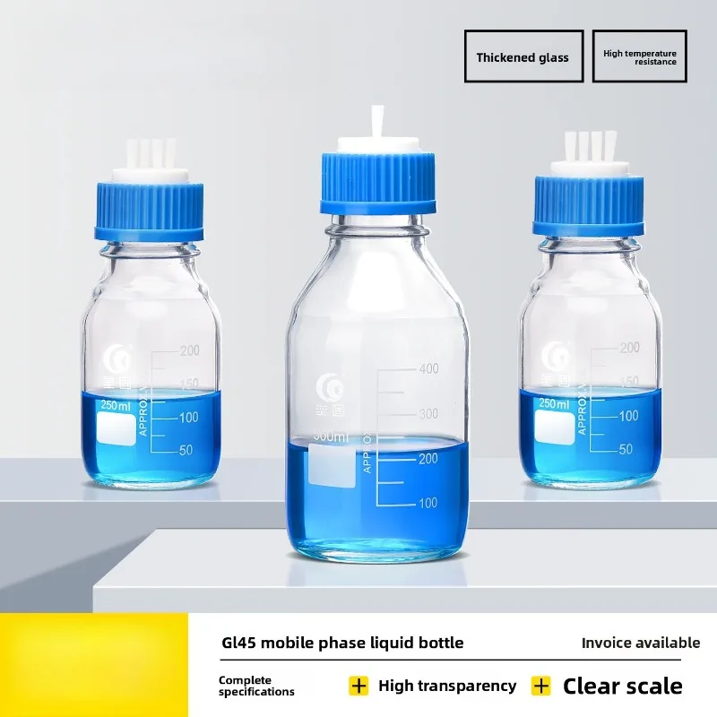 Blue Cap Reagent Bottle 100 250 500 1000 2000ml for HPLC with 1/2/3/4 Hole Screw Cap Chromatography Sample Vial
Blue Cap Reagent Bottle 100 250 500 1000 2000ml for HPLC with 1/2/3/4 Hole Screw Cap Chromatography Sample Vial