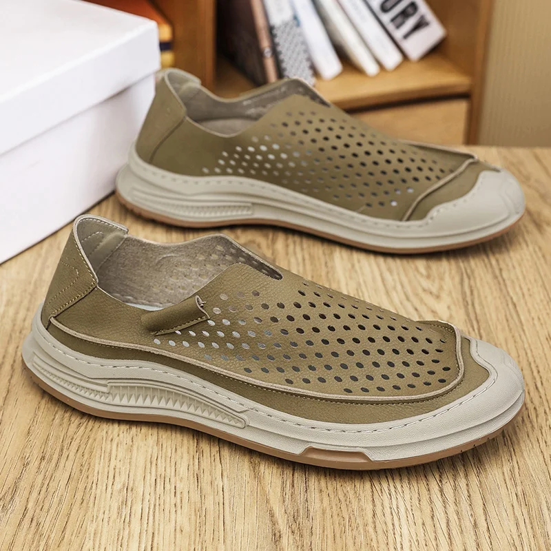 Hollow Out Summer Breathable Soft Driving Shoes Walking Shoes Loafers Luxury Genuine Leather Mens Shoes Suede Male Casual Shoes
Hollow Out Summer Breathable Soft Driving Shoes Walking Shoes Loafers Luxury Genuine Leather Mens Shoes Suede Male Casual Shoes