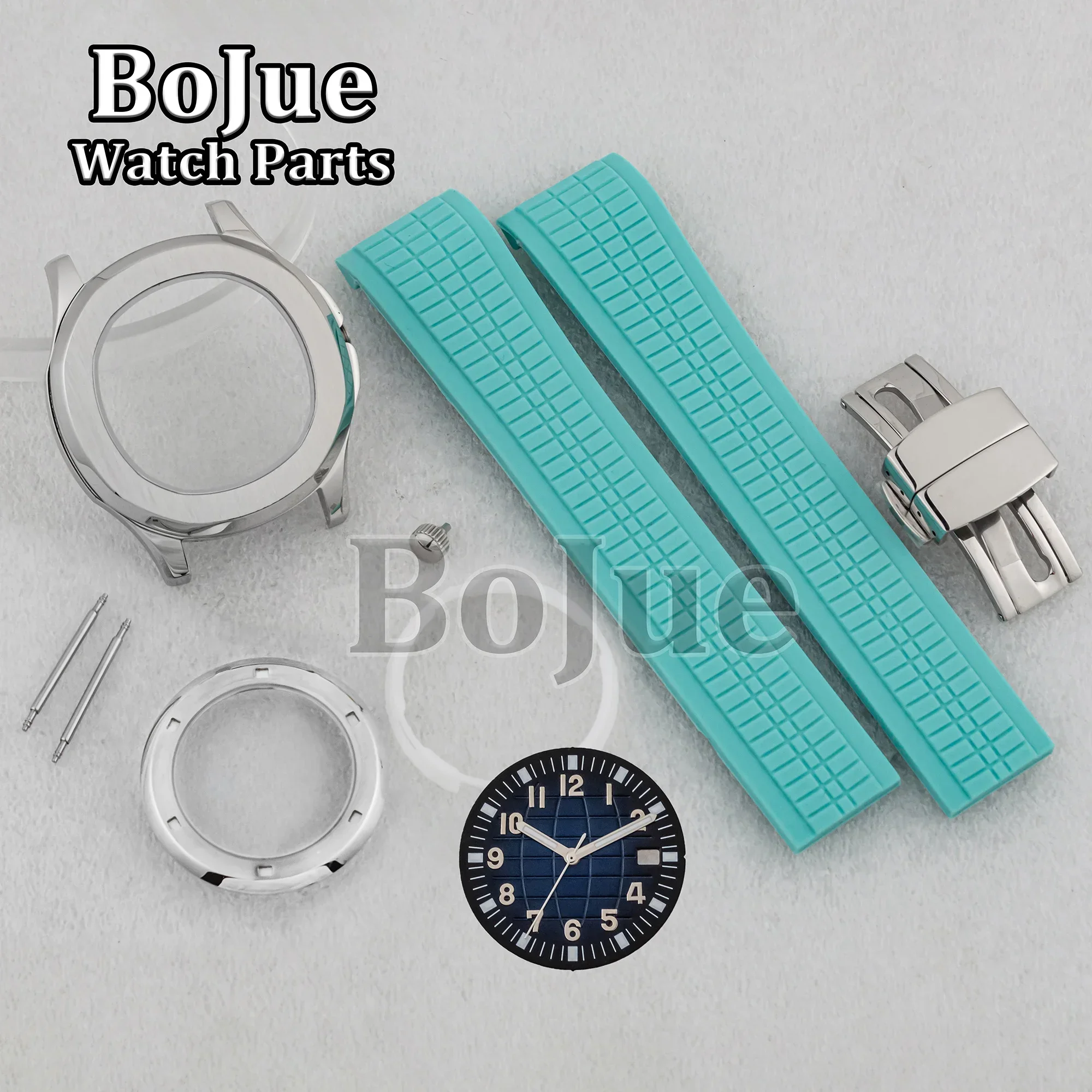 42mm NH35 Watch Case Light Blue Rubber Strap For AQUANAUT Nautilus NH35/NH36 Movement Sapphire Glass 32mm Dial Hands Watch Parts
42mm NH35 Watch Case Light Blue Rubber Strap For AQUANAUT Nautilus NH35/NH36 Movement Sapphire Glass 32mm Dial Hands Watch Parts