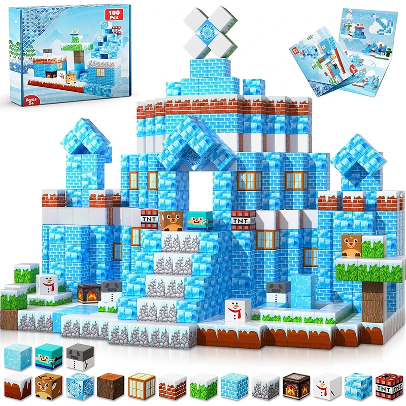 Magnetic Building Block Glacier Snow Castle Cube Set Children's Montessori Stacking Sensory Game Toy Holiday Birthday Gift
Magnetic Building Block Glacier Snow Castle Cube Set Children's Montessori Stacking Sensory Game Toy Holiday Birthday Gift
