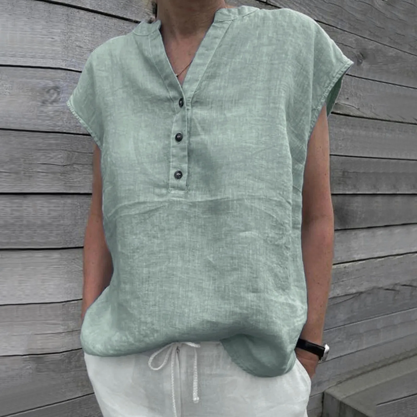 2022 Vintage Elegant V Neck Office Work Shirts Tops Summer Solid Sleeveless Blouses For Women Casual Cotton Linen Tank Blouses
2022 Vintage Elegant V Neck Office Work Shirts Tops Summer Solid Sleeveless Blouses For Women Casual Cotton Linen Tank Blouses