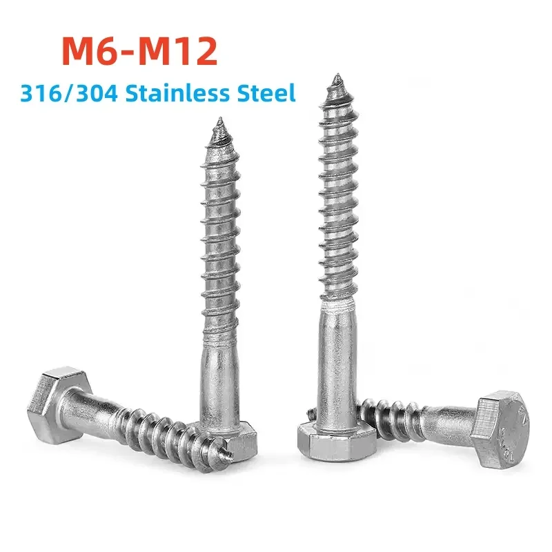 316/304 Stainless Steel Hexagon Head Self Tapping Screw M6 M8 M10 M12 External Hexagon Head Tapping Woodworking Bolts
316/304 Stainless Steel Hexagon Head Self Tapping Screw M6 M8 M10 M12 External Hexagon Head Tapping Woodworking Bolts