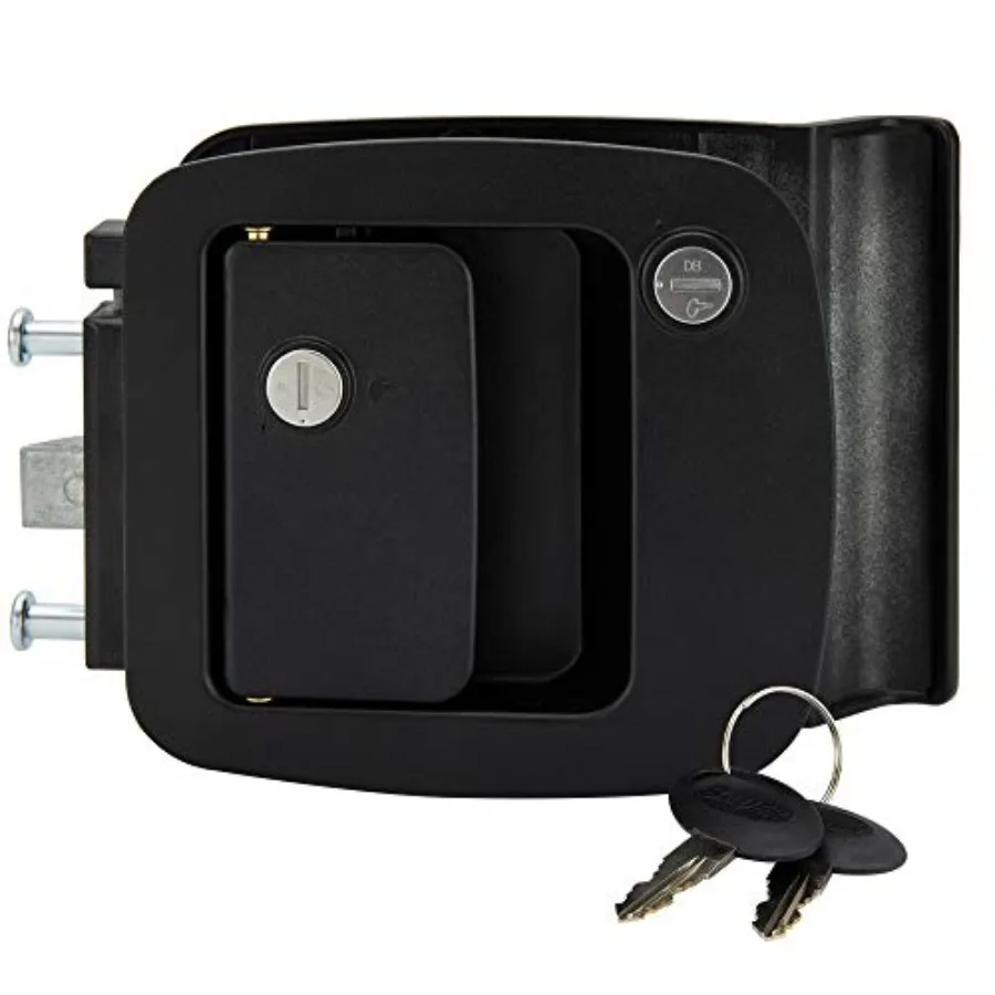 RV entrance door lock BP-12RV 2-pin safety lock for outdoor use, stainless steel, black, weatherproof and tamper-resistant
RV entrance door lock BP-12RV 2-pin safety lock for outdoor use, stainless steel, black, weatherproof and tamper-resistant