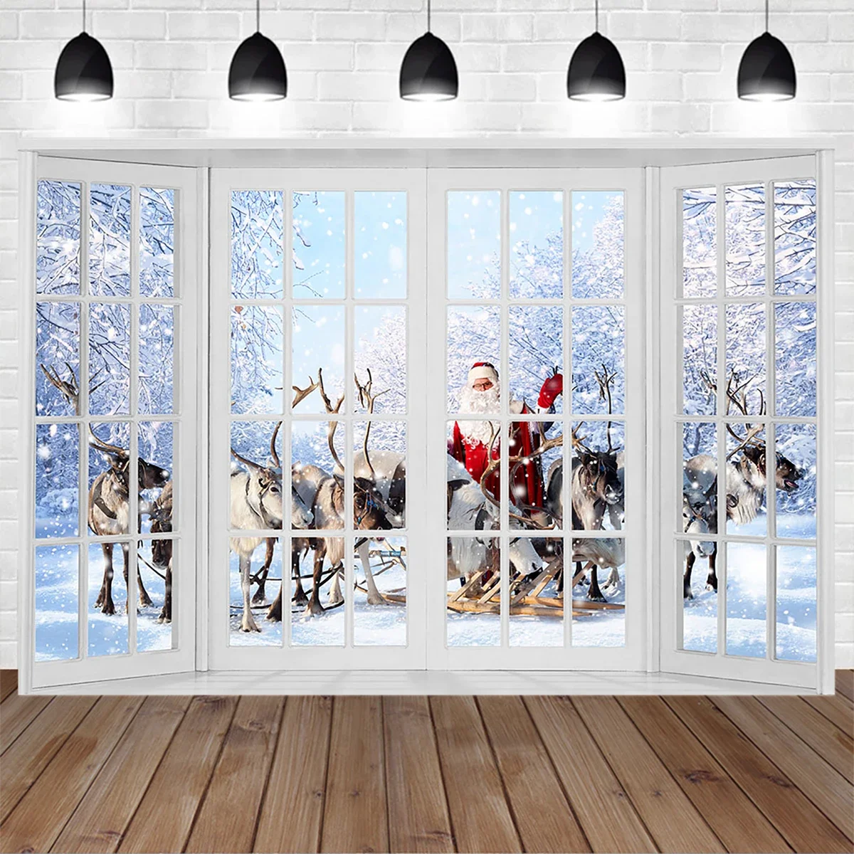 Mocsicka Christmas Window Indoor Background Photography Snow Santa Elk Frozen Scene Backdrop for Family Baby Photo Studio Props
Mocsicka Christmas Window Indoor Background Photography Snow Santa Elk Frozen Scene Backdrop for Family Baby Photo Studio Props