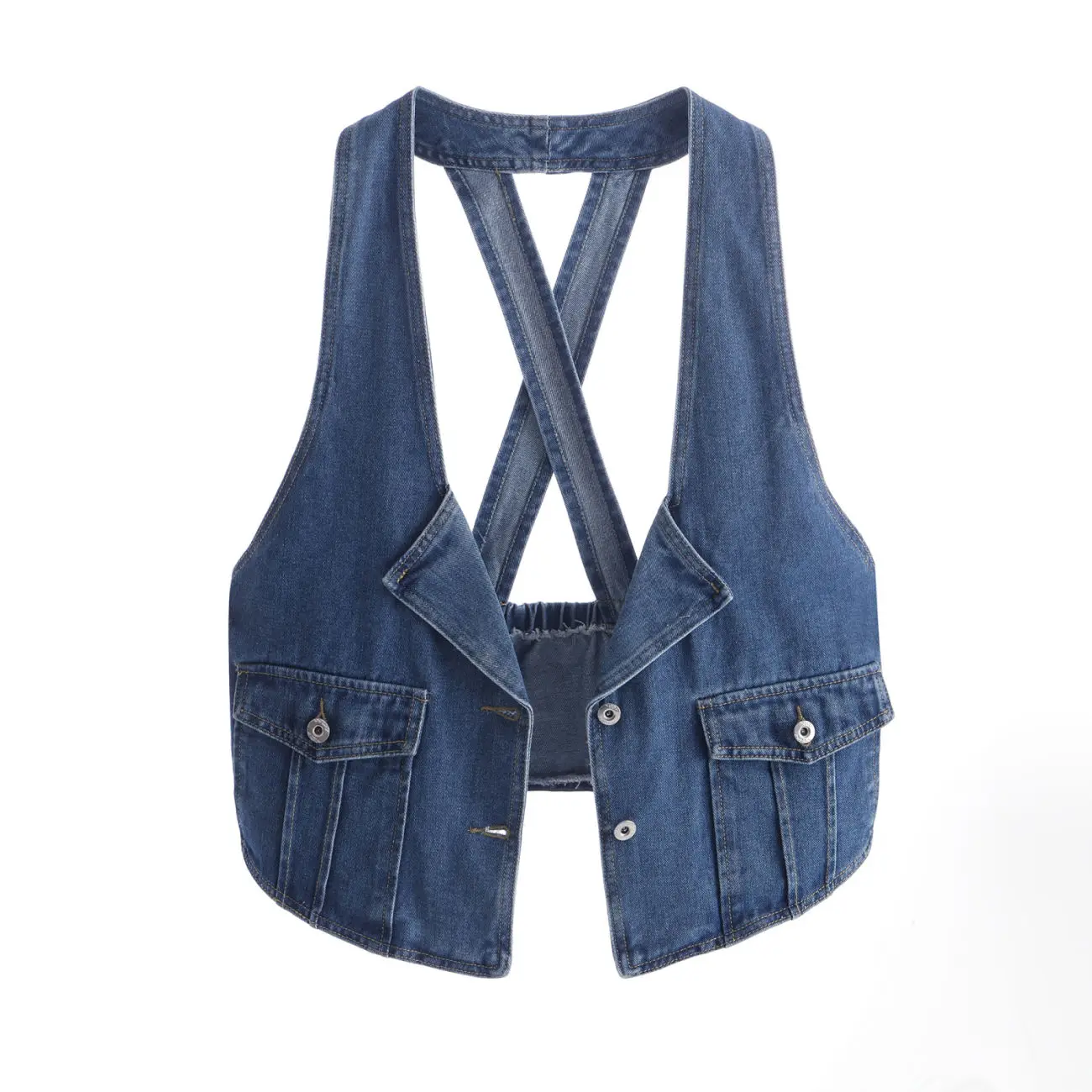 Spring Summer Women Vintage Blue Cardigan Big Pocket Denim Vest Slim Short Cowboy Waistcoat Casual Sleeveless Jeans Vests Female
Spring Summer Women Vintage Blue Cardigan Big Pocket Denim Vest Slim Short Cowboy Waistcoat Casual Sleeveless Jeans Vests Female