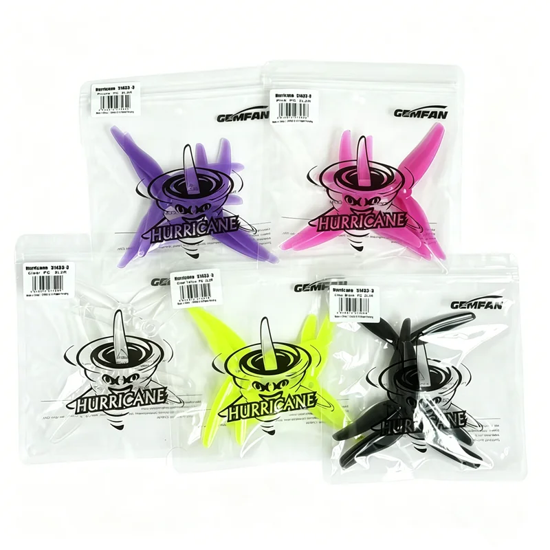 51433 Gemfan FPV Prop Set 4PCS, 5.1x3.5 PC Props, Low Noise, for 5-inch Freestyle Quadcopters
51433 Gemfan FPV Prop Set 4PCS, 5.1x3.5 PC Props, Low Noise, for 5-inch Freestyle Quadcopters