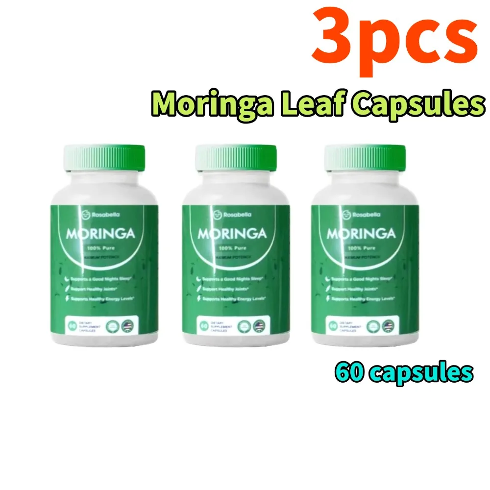 3pcs Moringa Leaf Capsules Supports A Good Nights Sleep,Healthy Joints and Healthy Energy Levels 60 Capsules Per Bottle
3pcs Moringa Leaf Capsules Supports A Good Nights Sleep,Healthy Joints and Healthy Energy Levels 60 Capsules Per Bottle