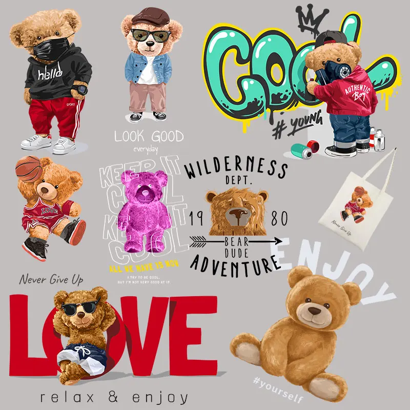 Cartoon Anime Mask Sunglasses Personality Doll Bear On Clothes Applique Decor Heat Transfer PVC Patch Stickers on fabric
Cartoon Anime Mask Sunglasses Personality Doll Bear On Clothes Applique Decor Heat Transfer PVC Patch Stickers on fabric