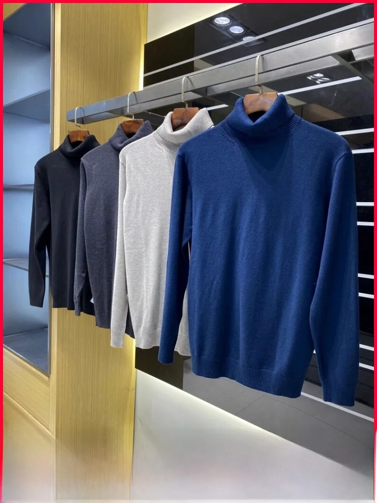 Comfortable Faionable Men's High Collar Knitted Sweater Color Versatile Autumn Winter Casual Sle Polyester Fiber
Comfortable Faionable Men's High Collar Knitted Sweater Color Versatile Autumn Winter Casual Sle Polyester Fiber