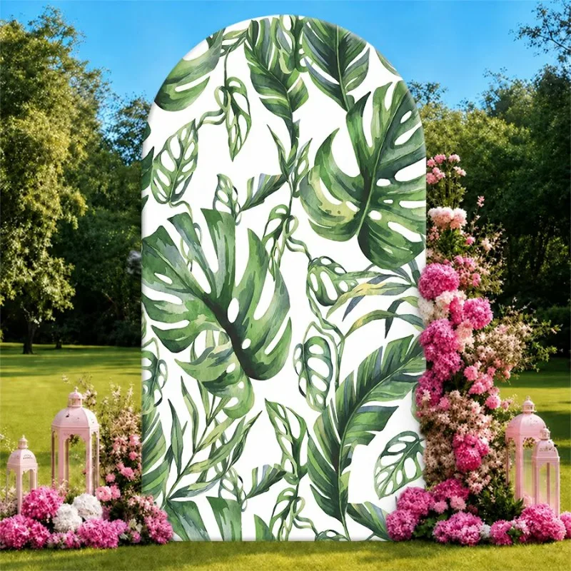 Single Side Arch Backdrop Cover Tropical Monstera Leaf Pattern Backdrop for Weddings and Parties with Lush Green Foliage Design
Single Side Arch Backdrop Cover Tropical Monstera Leaf Pattern Backdrop for Weddings and Parties with Lush Green Foliage Design