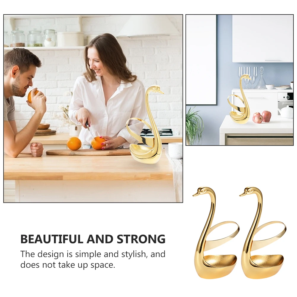 2 Pcs Metal Swan Ornaments Restaurant Food Fork Storage Stand Decorate Dessert Container
2 Pcs Metal Swan Ornaments Restaurant Food Fork Storage Stand Decorate Dessert Container