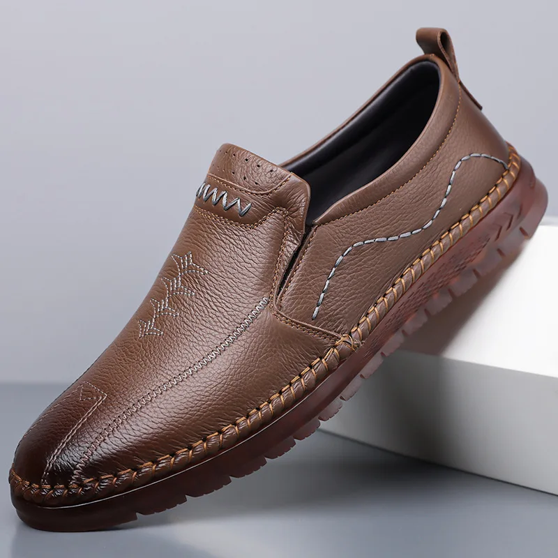 New 2026 Breathable Comfortable Genuine Leather Shoes Men's Flats Thick Platform Shoes Casual Business Loafers Driving OFfice
New 2026 Breathable Comfortable Genuine Leather Shoes Men's Flats Thick Platform Shoes Casual Business Loafers Driving OFfice