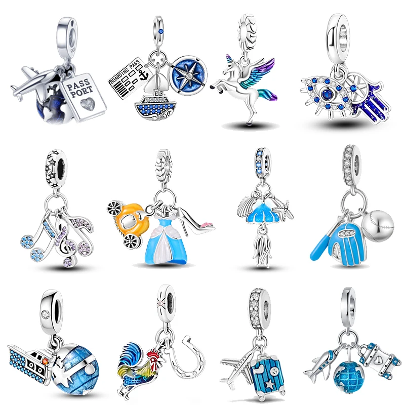 925 sterling silver blue musical note Fit Original Pandora charm bead Charm Bracelet Necklace Trinket Diy Women Jewelry
925 sterling silver blue musical note Fit Original Pandora charm bead Charm Bracelet Necklace Trinket Diy Women Jewelry