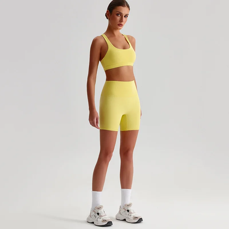 Women Solid Color Gym Cycling Shorts Yoga Set Spaghetti Strap Sports Bra Athletic Leggings Workout Jogging Fitness Training Suit
Women Solid Color Gym Cycling Shorts Yoga Set Spaghetti Strap Sports Bra Athletic Leggings Workout Jogging Fitness Training Suit