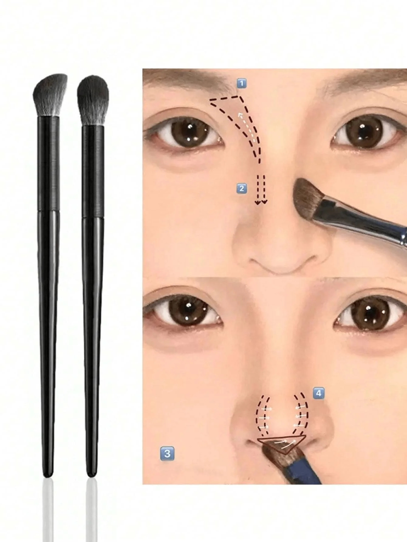 2pcs Contour Nose Shadow Brush Angled Eye Nose Contour Eyeshadow Cosmetic Makeup Mixing Concealer Brush Tool
2pcs Contour Nose Shadow Brush Angled Eye Nose Contour Eyeshadow Cosmetic Makeup Mixing Concealer Brush Tool