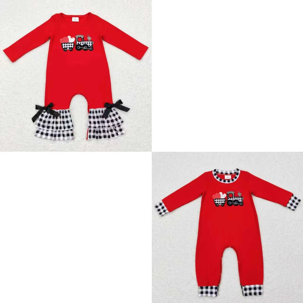 Wholesale Newborn Infant Embroidery Tractor Love Children Jumpsuit Kids Boy Girl Red Long Sleeve Toddler Valentine's Day Romper
Wholesale Newborn Infant Embroidery Tractor Love Children Jumpsuit Kids Boy Girl Red Long Sleeve Toddler Valentine's Day Romper
