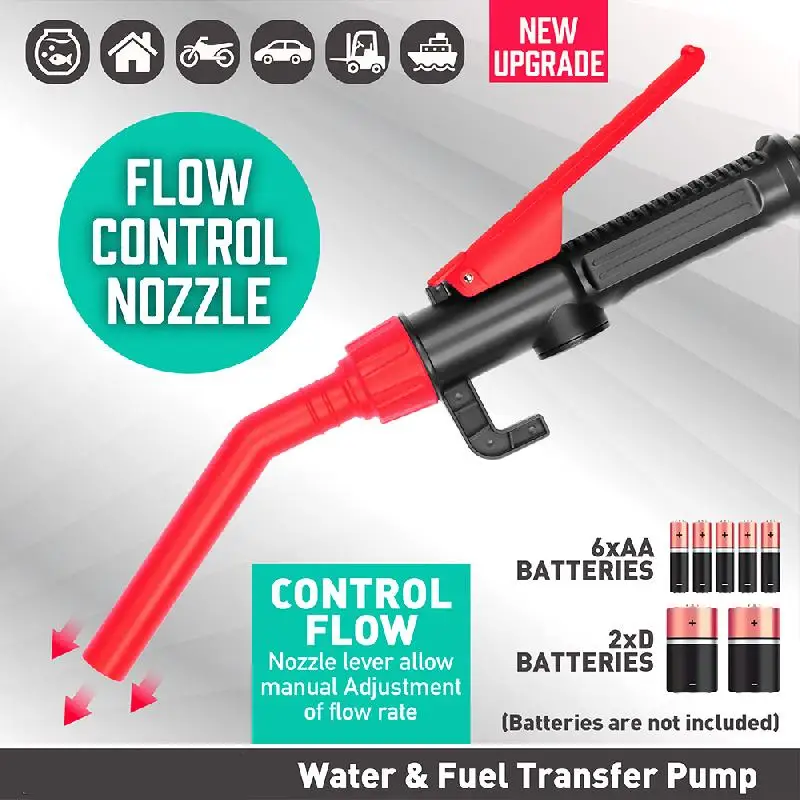 Portable Transfer Pump Battery Operated Electric Siphon Pump Transfer 2.6 GPM Flow Oil Extractor for Gas, Fuel Diesel, Water
Portable Transfer Pump Battery Operated Electric Siphon Pump Transfer 2.6 GPM Flow Oil Extractor for Gas, Fuel Diesel, Water