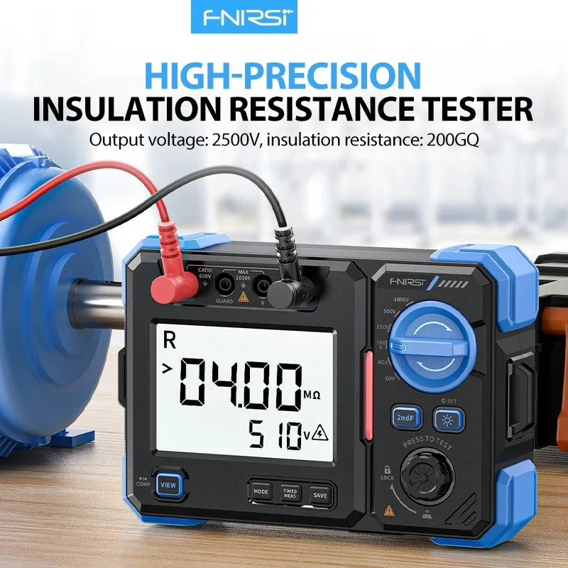 FNIRSI MRT-1050 Insulation Resistance Tester 1000V 20GΩ Megohmmeter AC DC Voltage Measurement Automatic Discharge
FNIRSI MRT-1050 Insulation Resistance Tester 1000V 20GΩ Megohmmeter AC DC Voltage Measurement Automatic Discharge