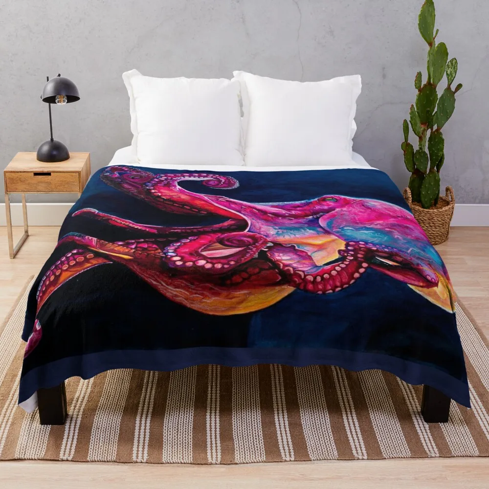 Deep colourful pink and blue octopus ink painting from the depths Throw Blanket Soft Decorative Throw Fluffy Shaggy Blankets
Deep colourful pink and blue octopus ink painting from the depths Throw Blanket Soft Decorative Throw Fluffy Shaggy Blankets