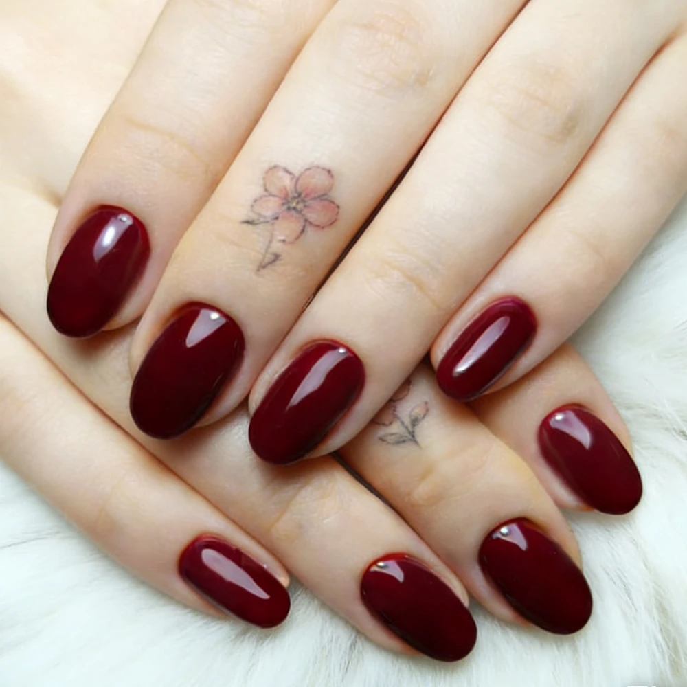 48Pcs Acrylic Short Fake Nails With Glue Glossy Dark Brown Press On Nail For Woman Oval Top Manicure Accessories
48Pcs Acrylic Short Fake Nails With Glue Glossy Dark Brown Press On Nail For Woman Oval Top Manicure Accessories