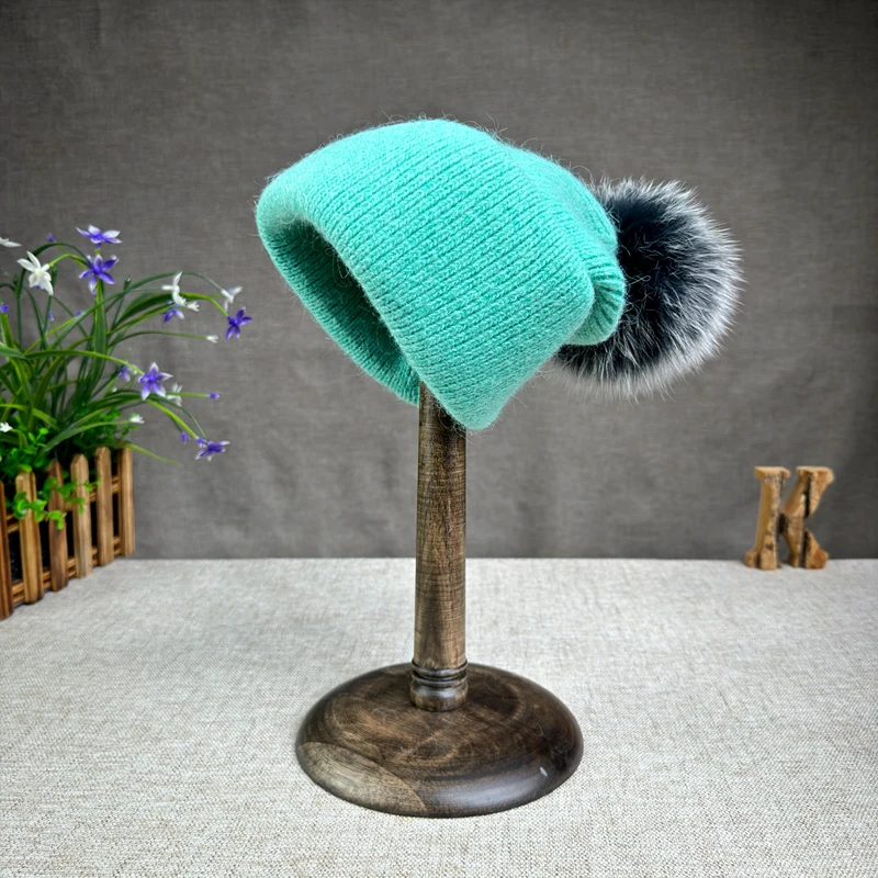 2024 New Double Fold Angora Rabbit Hair Fashion Simple Knitted Hat for Women's True Fox Hair Ball Warm Hoodie
2024 New Double Fold Angora Rabbit Hair Fashion Simple Knitted Hat for Women's True Fox Hair Ball Warm Hoodie