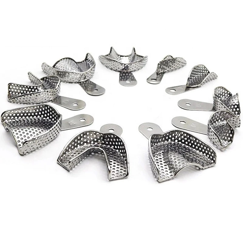 Stainless Steel Impression Tray Dental Upper/Lower Teeth Holder Tray Plastic Trays Impression Molds Denture Instrument 2pcs/set
Stainless Steel Impression Tray Dental Upper/Lower Teeth Holder Tray Plastic Trays Impression Molds Denture Instrument 2pcs/set