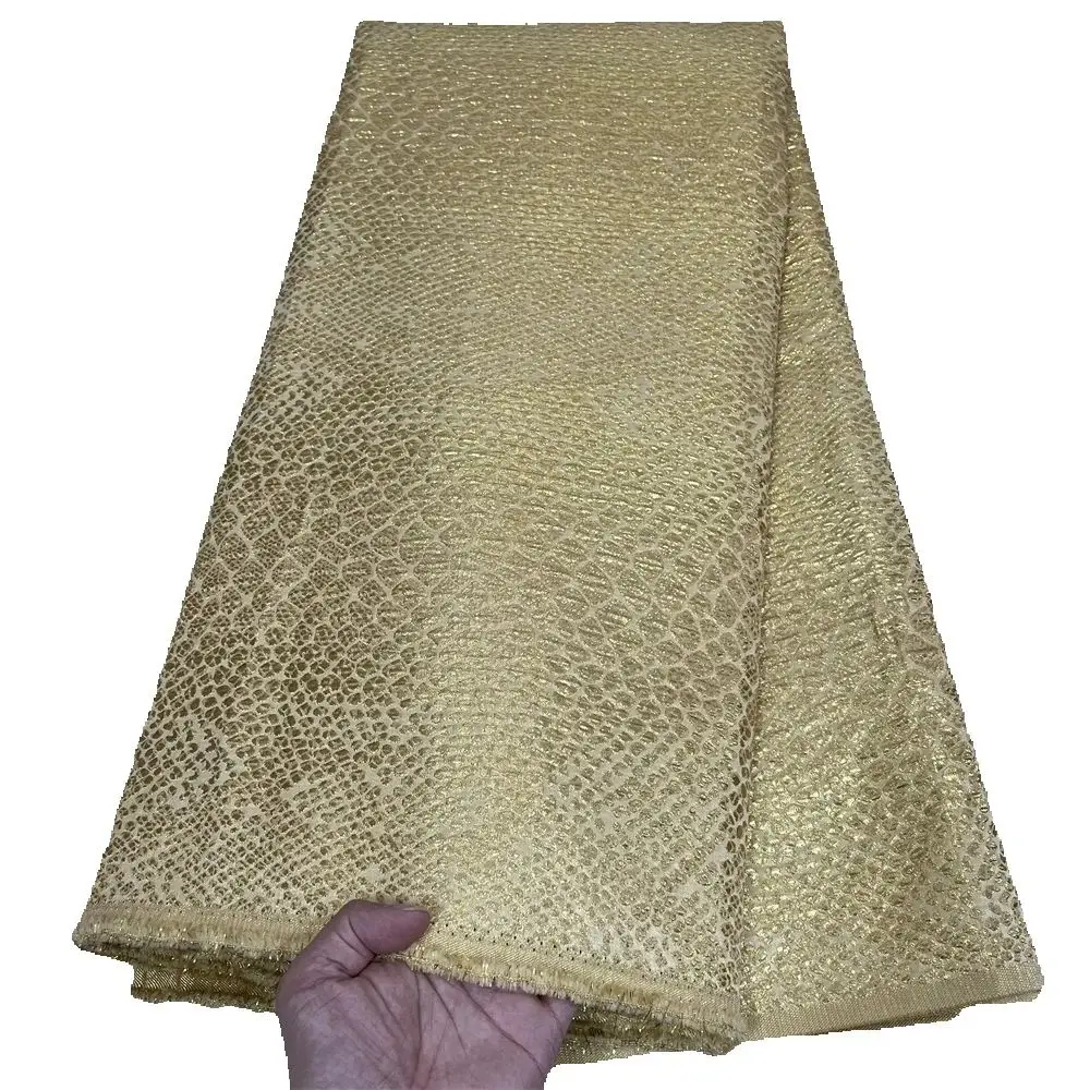 African Jacquard Brocade Lace Fabric,Embroidery,Evening Dresses,Gold,Tulle,Fabrics By The Meter,High Quality,Designer,5 Yards
African Jacquard Brocade Lace Fabric,Embroidery,Evening Dresses,Gold,Tulle,Fabrics By The Meter,High Quality,Designer,5 Yards