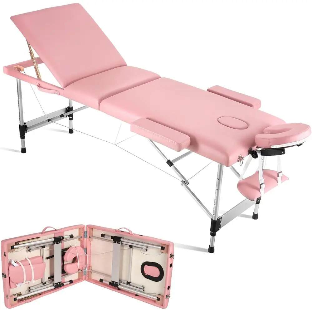 82 Height-Adjustable Pink Professional Massage Table Bed for 3 People
82 Height-Adjustable Pink Professional Massage Table Bed for 3 People