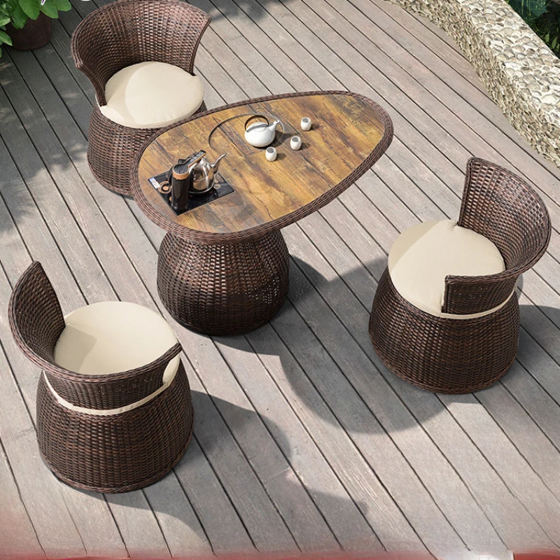 Tea table and chair combination New Chinese table Living room household round High-end outdoor
Tea table and chair combination New Chinese table Living room household round High-end outdoor