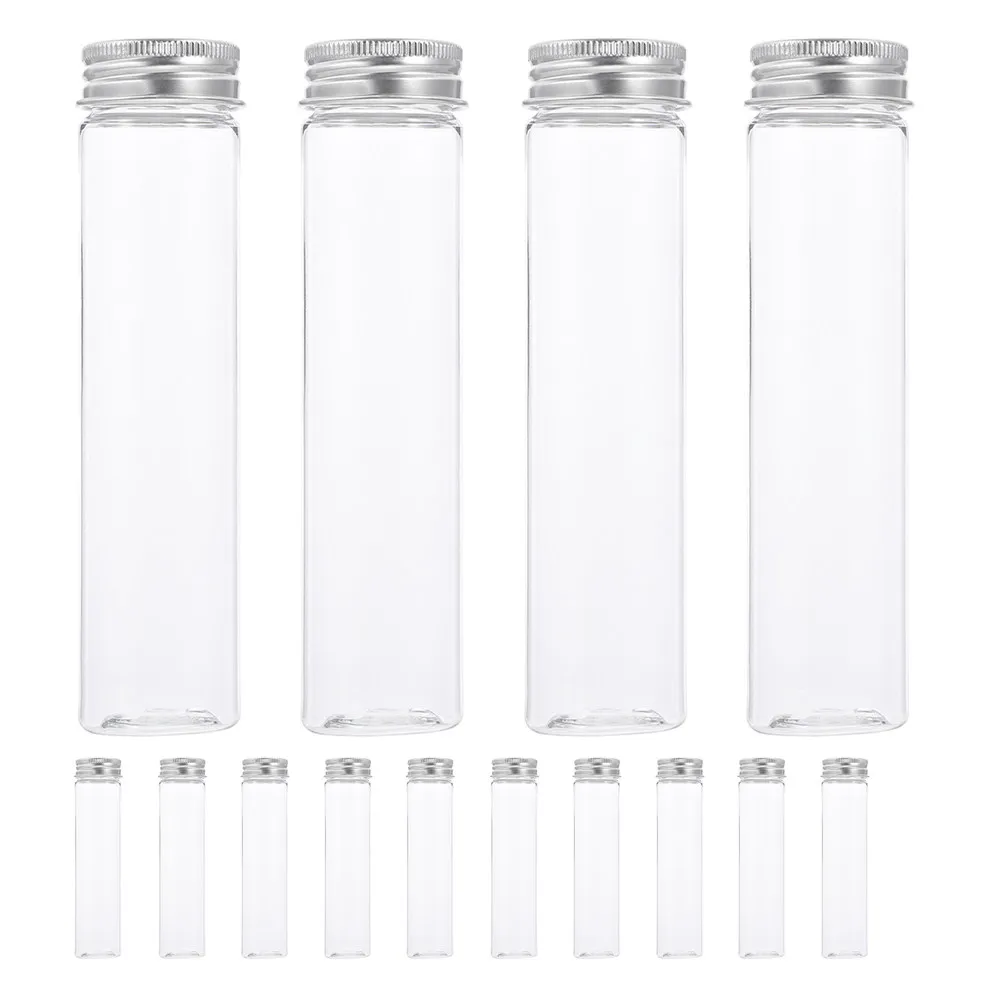 20Pcs Flat Bottom Clear Test Tubes Plastic Vials with Ergonomic Aluminum Lids Moisture Resistant Travel Friendly Storage
20Pcs Flat Bottom Clear Test Tubes Plastic Vials with Ergonomic Aluminum Lids Moisture Resistant Travel Friendly Storage