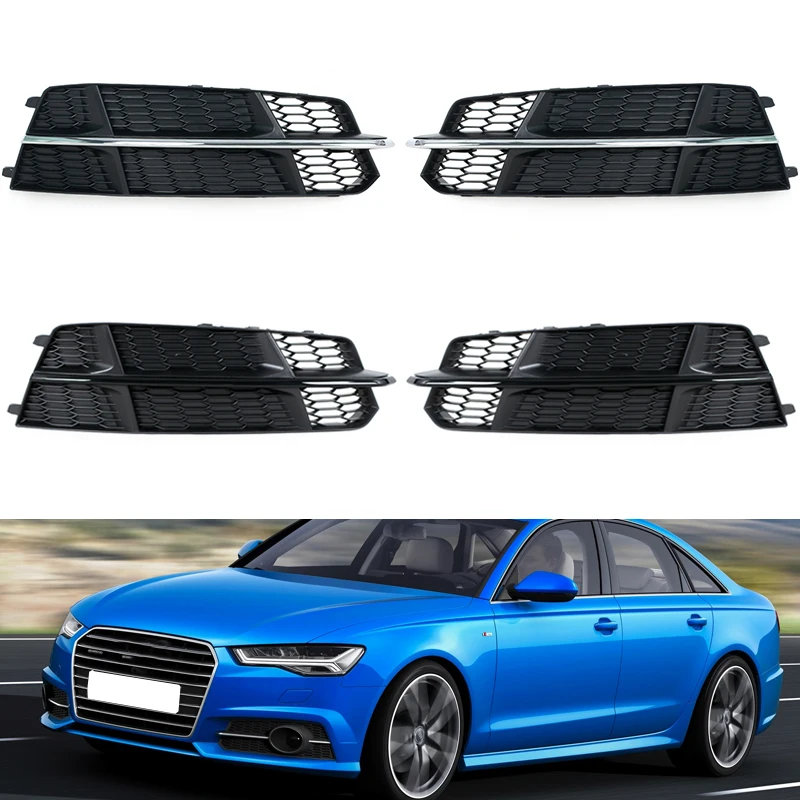 For Audi S6 A6 S-Line 2015 2016 2017 2018 Car Front Bumper Grille Grill Cover Honeycomb Fog Light Bezel 4G0807681AG 4G0807682AG
For Audi S6 A6 S-Line 2015 2016 2017 2018 Car Front Bumper Grille Grill Cover Honeycomb Fog Light Bezel 4G0807681AG 4G0807682AG