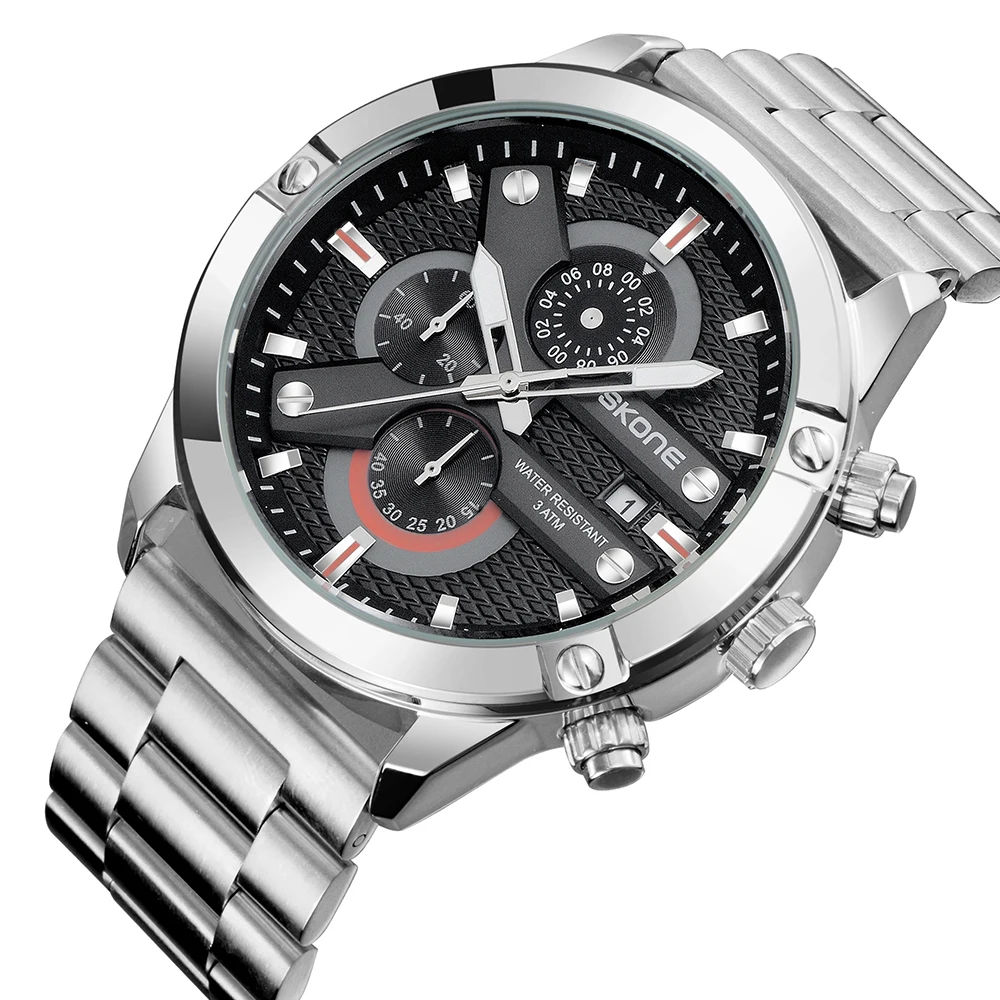 SKONE Mechanical Wind New Multi functional Calendar Waterproof Steel Strip Trendy Fashion Large Dial Men's Quartz Watch
SKONE Mechanical Wind New Multi functional Calendar Waterproof Steel Strip Trendy Fashion Large Dial Men's Quartz Watch