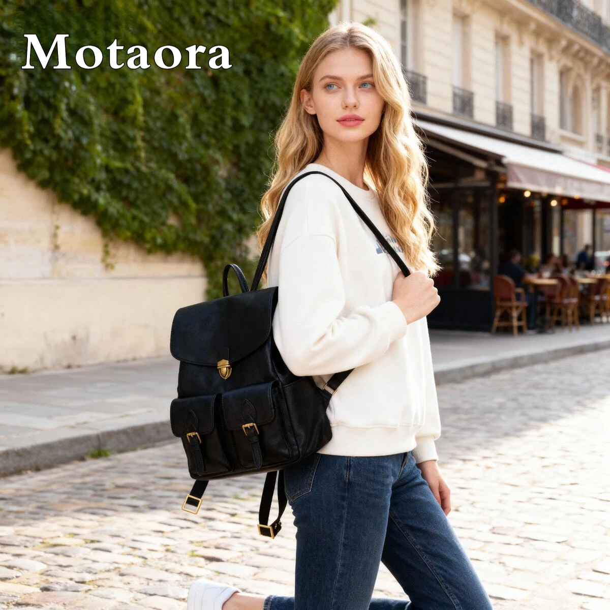 MOTAORA New Anti-Theft Backpack for Women & Girls, Genuine Leather Vintage School Bag High Quality Luxury Backpack for Teenagers 
MOTAORA New Anti-Theft Backpack for Women & Girls, Genuine Leather Vintage School Bag High Quality Luxury Backpack for Teenagers