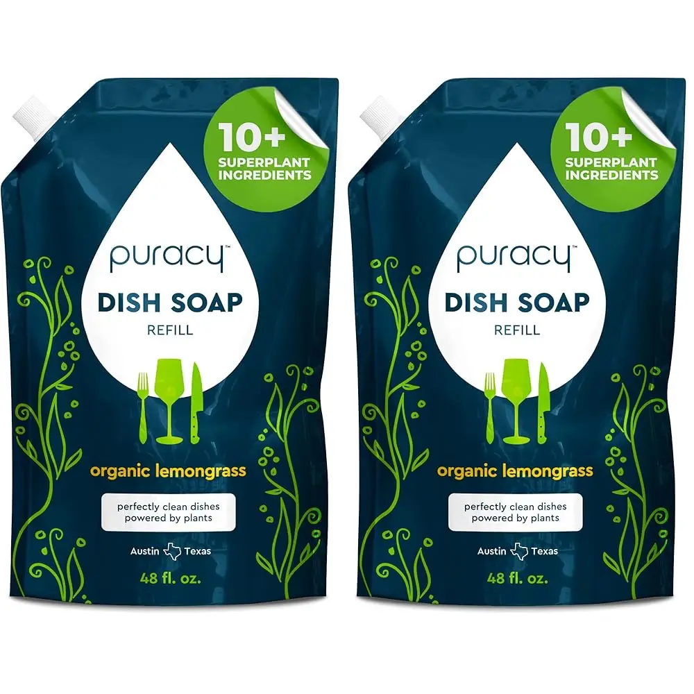 Natural Dish Soap Refill - Skin-Softening Plant-Based Liquid Dishwashing Detergent Soap, Clean-Rinsing Water-Sheeting Formul
Natural Dish Soap Refill - Skin-Softening Plant-Based Liquid Dishwashing Detergent Soap, Clean-Rinsing Water-Sheeting Formul