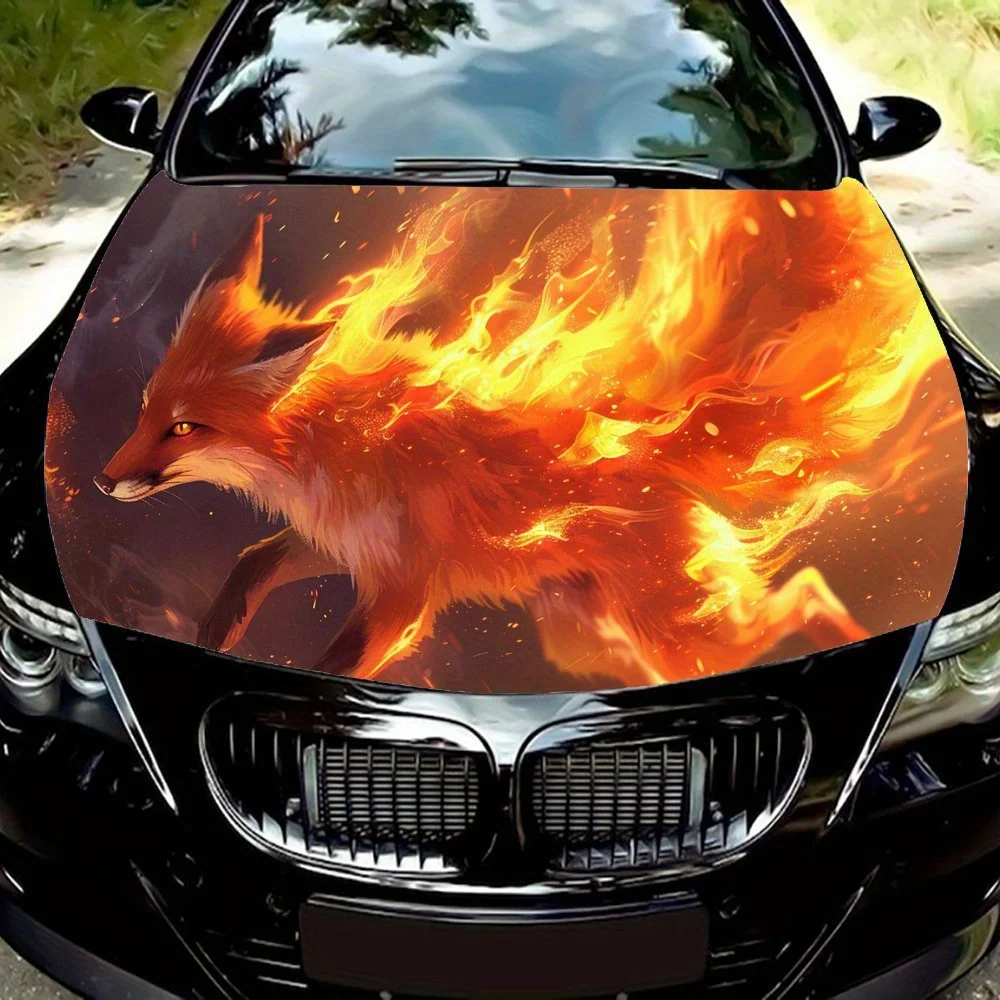 Burning fox pattern car vinyl wraps car hood film self-adhesive sticker waterproof and scratch resistant, suitable for most vehi
Burning fox pattern car vinyl wraps car hood film self-adhesive sticker waterproof and scratch resistant, suitable for most vehi