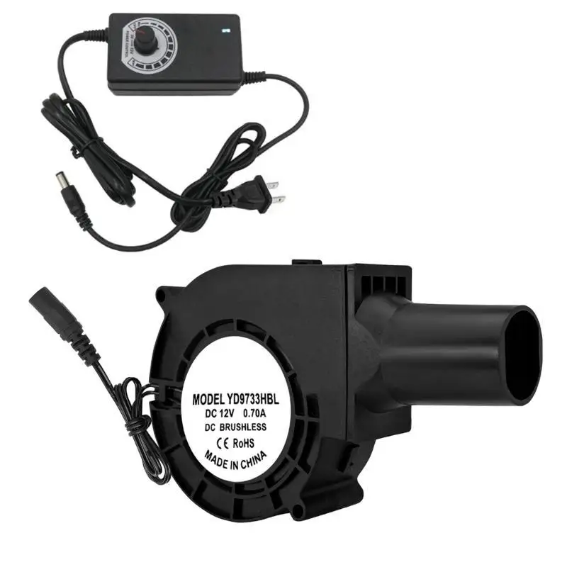 R9UF Outdoor BBQ Blower Fan 97mm x33mm 12V With Variable Speed Control Fan For Fireplaces Ventilation And Camping Use
R9UF Outdoor BBQ Blower Fan 97mm x33mm 12V With Variable Speed Control Fan For Fireplaces Ventilation And Camping Use