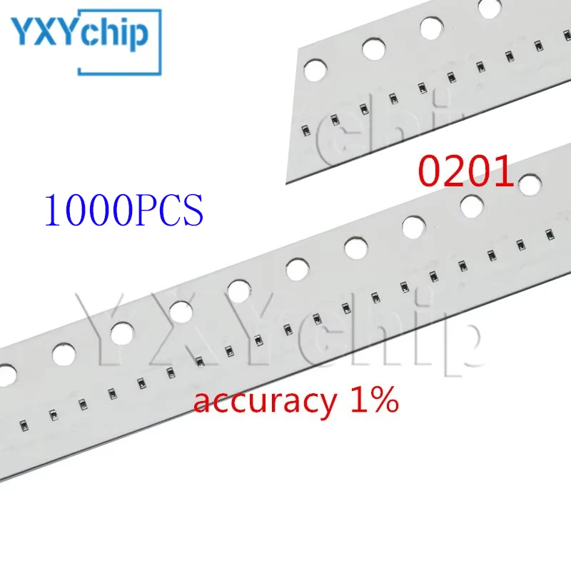 1000PCS SMD resistor accuracy 0201 1/20W 1% 1R 10R 100R 1K 100K 1M 22K 220K 330K 470K ohms 560R 620R 680R 750R 820R 910R
1000PCS SMD resistor accuracy 0201 1/20W 1% 1R 10R 100R 1K 100K 1M 22K 220K 330K 470K ohms 560R 620R 680R 750R 820R 910R