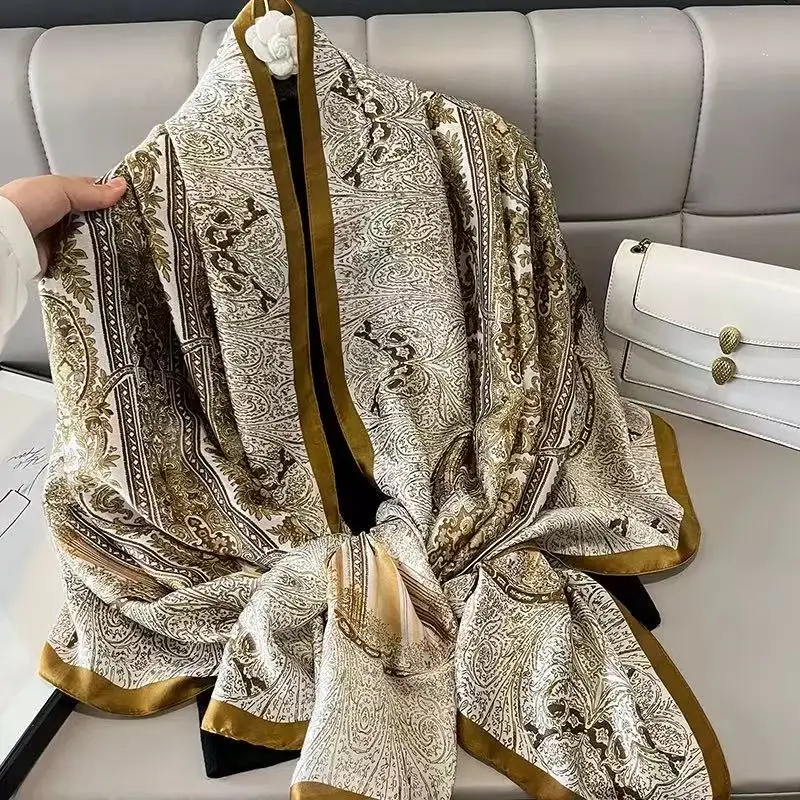 1PCS new sunshade geometric print layered silk scarf scarf for spring and summer sun protection, elegant temperament,
1PCS new sunshade geometric print layered silk scarf scarf for spring and summer sun protection, elegant temperament,