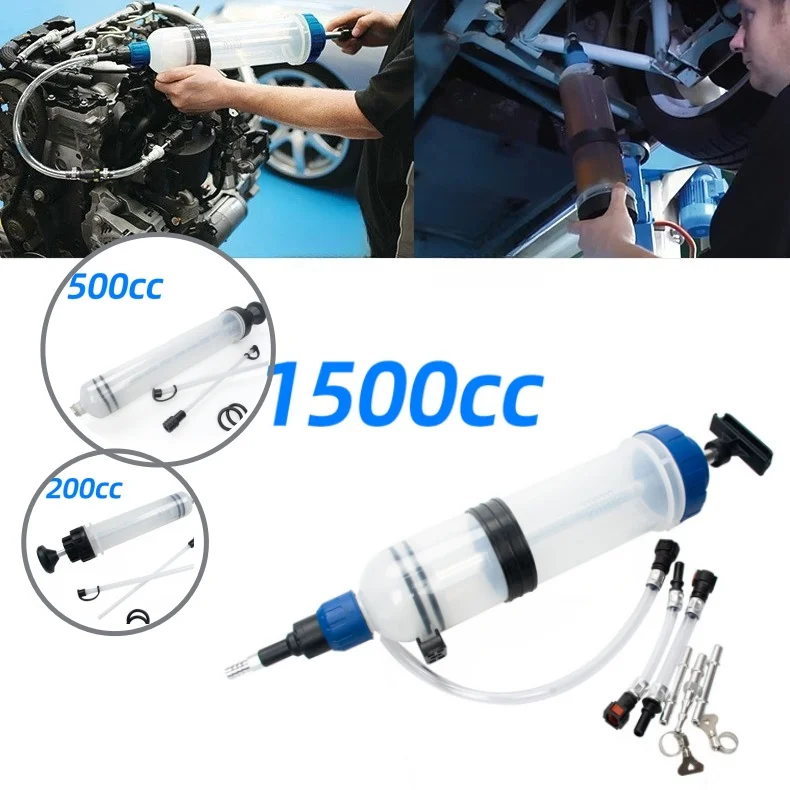 Oil Fluid Extractor 0.2-1.5L Syringe Pump for Car Oil Change Fuel Transfer Automotive Manual Extractor Tool Brake Fluid Coolant
Oil Fluid Extractor 0.2-1.5L Syringe Pump for Car Oil Change Fuel Transfer Automotive Manual Extractor Tool Brake Fluid Coolant