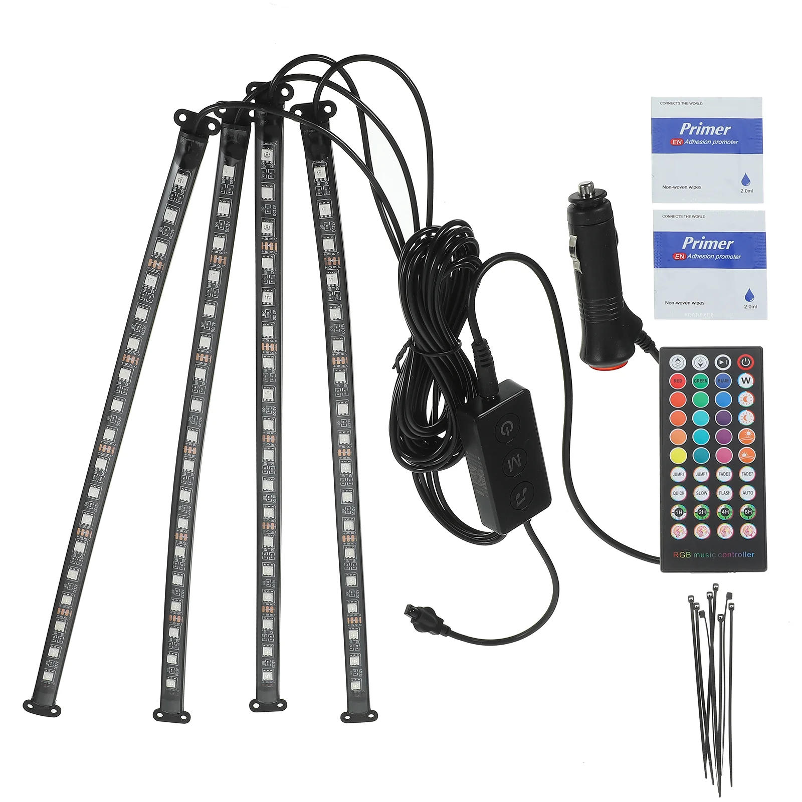 LED Car Interior Light Bar Remote Control App Adjustable-72led One to Four Ambient Lights Strips
LED Car Interior Light Bar Remote Control App Adjustable-72led One to Four Ambient Lights Strips