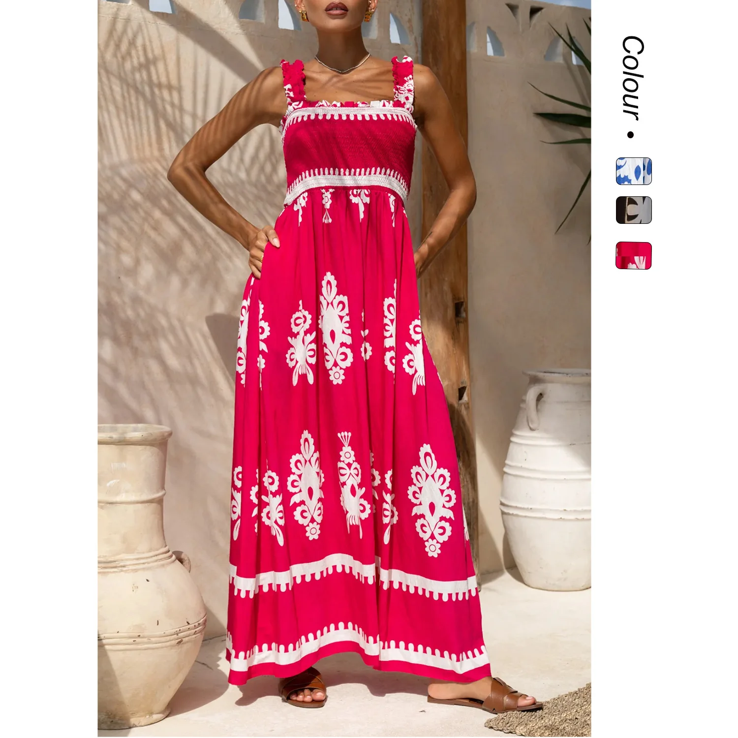 25. европейская и американская новая женская одежда. Популярная пляжная юбка. Платье на подтяжках с принтом в праздничном стиле.
25. европейская и американская новая женская одежда. Популярная пляжная юбка. Платье на подтяжках с принтом в праздничном стиле.